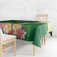 Fiji Ballantine Memorial High School Personalised Tablecloth Masi Tapa Mix Plumeria LT7 - Polynesian Pride
