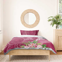 Fiji Adi Cakobau School Personalised Bedding Set Masi Tapa Mix Plumeria LT7 - Polynesian Pride