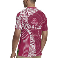 Fiji Adi Cakobau School Personalised Rugby Jersey Masi Tapa Mix Plumeria