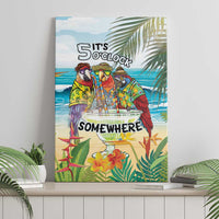 It's 5 o'clock Somewhere Canvas Wall Art Beach Party - Polynesian Pride