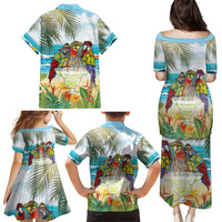 It's 5 o'clock Somewhere Family Matching Puletasi and Hawaiian Shirt Beach Party - Polynesian Pride