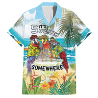 It's 5 o'clock Somewhere Family Matching Short Sleeve Bodycon Dress and Hawaiian Shirt Beach Party - Polynesian Pride