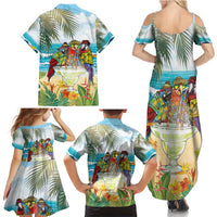 It's 5 o'clock Somewhere Family Matching Summer Maxi Dress and Hawaiian Shirt Beach Party - Polynesian Pride