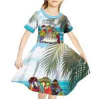 It's 5 o'clock Somewhere Kid Short Sleeve Dress Beach Party LT7 - Polynesian Pride