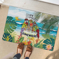 It's 5 o'clock Somewhere Rubber Doormat Beach Party - Polynesian Pride
