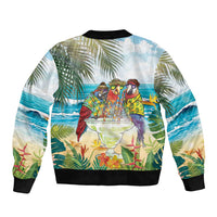It's 5 o'clock Somewhere Sleeve Zip Bomber Jacket Beach Party - Polynesian Pride