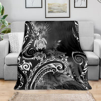 Aloha Hawaii Turtles Floral Blanket Obsidian Glaze LT7 - Polynesian Pride