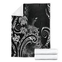 Aloha Hawaii Turtles Floral Blanket Obsidian Glaze LT7 - Polynesian Pride