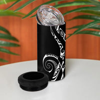 Aloha Hawaii Turtles Floral 4 in 1 Can Cooler Tumbler Obsidian Glaze LT7 - Polynesian Pride