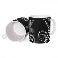 Aloha Hawaii Turtles Floral Ceramic Mug Obsidian Glaze LT7 - Polynesian Pride