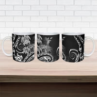 Aloha Hawaii Turtles Floral Ceramic Mug Obsidian Glaze LT7 - Polynesian Pride