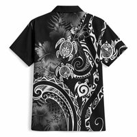 Aloha Hawaii Turtles Floral Hawaiian Shirt Obsidian Glaze LT7 - Polynesian Pride