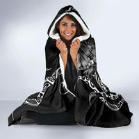 Aloha Hawaii Turtles Floral Hooded Blanket Obsidian Glaze LT7 - Polynesian Pride