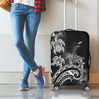 Aloha Hawaii Turtles Floral Luggage Cover Obsidian Glaze LT7 - Polynesian Pride