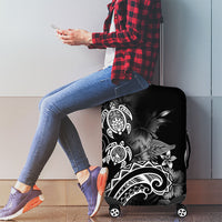 Aloha Hawaii Turtles Floral Luggage Cover Obsidian Glaze LT7 - Polynesian Pride