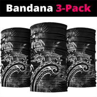 Aloha Hawaii Turtles Floral Neck Gaiter Obsidian Glaze LT7 package One Size: 25*50cm Black - Polynesian Pride