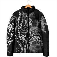 Aloha Hawaii Turtles Floral Padded Jacket Obsidian Glaze LT7 - Polynesian Pride