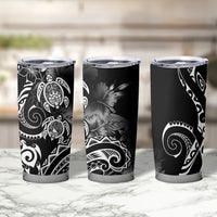 Aloha Hawaii Turtles Floral Tumbler Cup Obsidian Glaze LT7 - Polynesian Pride