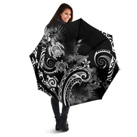 Aloha Hawaii Turtles Floral Umbrella Obsidian Glaze LT7 - Polynesian Pride