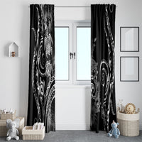 Aloha Hawaii Turtles Floral Window Curtain Obsidian Glaze LT7 - Polynesian Pride