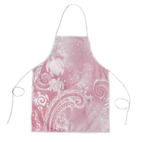 Aloha Hawaii Turtles Floral Apron Pink Marbles Glaze LT7 Pink - Polynesian Pride