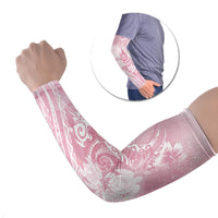 Aloha Hawaii Turtles Floral Arm Sleeves Pink Marbles Glaze LT7 Set of 2 Pink - Polynesian Pride