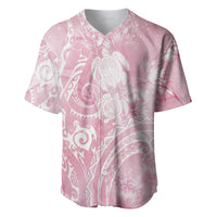 Aloha Hawaii Turtles Floral Baseball Jersey Pink Marbles Glaze LT7 Pink - Polynesian Pride