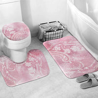 Aloha Hawaii Turtles Floral Bathroom Set Pink Marbles Glaze LT7 Mat Set Only (3 pcs) One Size Pink - Polynesian Pride
