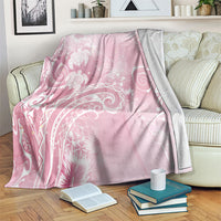 Aloha Hawaii Turtles Floral Blanket Pink Marbles Glaze LT7 Pink - Polynesian Pride