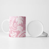 Aloha Hawaii Turtles Floral Ceramic Mug Pink Marbles Glaze LT7 - Polynesian Pride