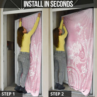 Aloha Hawaii Turtles Floral Door Cover Pink Marbles Glaze LT7 - Polynesian Pride