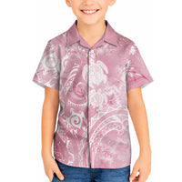 Aloha Hawaii Turtles Floral Hawaiian Shirt Pink Marbles Glaze LT7 - Polynesian Pride