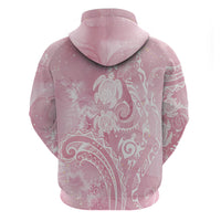 Aloha Hawaii Turtles Floral Hoodie Pink Marbles Glaze LT7 - Polynesian Pride