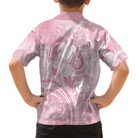 Aloha Hawaii Turtles Floral Kid Hawaiian Shirt Pink Marbles Glaze LT7 - Polynesian Pride