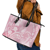 Aloha Hawaii Turtles Floral Leather Tote Bag Pink Marbles Glaze LT7 - Polynesian Pride