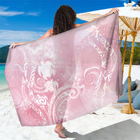 Aloha Hawaii Turtles Floral Sarong Pink Marbles Glaze LT7 One Size 44 x 66 inches Pink - Polynesian Pride