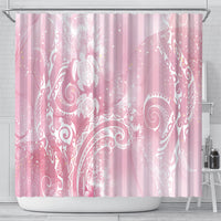 Aloha Hawaii Turtles Floral Shower Curtain Pink Marbles Glaze LT7 - Polynesian Pride