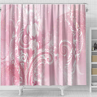 Aloha Hawaii Turtles Floral Shower Curtain Pink Marbles Glaze LT7 - Polynesian Pride
