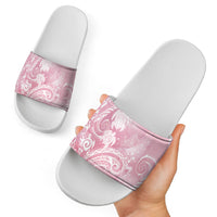 Aloha Hawaii Turtles Floral Slide Sandals Pink Marbles Glaze LT7 - Polynesian Pride