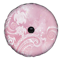Aloha Hawaii Turtles Floral Spare Tire Cover Pink Marbles Glaze LT7 - Polynesian Pride