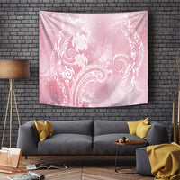 Aloha Hawaii Turtles Floral Tapestry Pink Marbles Glaze LT7 Pink - Polynesian Pride