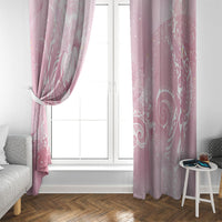 Aloha Hawaii Turtles Floral Window Curtain Pink Marbles Glaze LT7 - Polynesian Pride