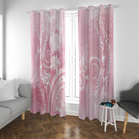 Aloha Hawaii Turtles Floral Window Curtain Pink Marbles Glaze LT7 With Grommets Pink - Polynesian Pride