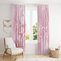 Aloha Hawaii Turtles Floral Window Curtain Pink Marbles Glaze LT7 - Polynesian Pride