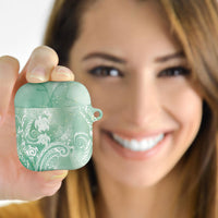 Aloha Hawaii Turtles Floral AirPods Case Seafoam Marbles Glaze LT7 - Polynesian Pride