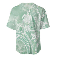 Aloha Hawaii Turtles Floral Baseball Jersey Seafoam Marbles Glaze LT7 - Polynesian Pride