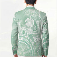 Aloha Hawaii Turtles Floral Blazer Seafoam Marbles Glaze LT7 - Polynesian Pride