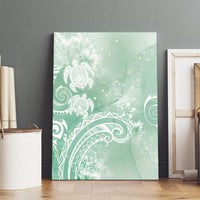 Aloha Hawaii Turtles Floral Canvas Wall Art Seafoam Marbles Glaze LT7 - Polynesian Pride