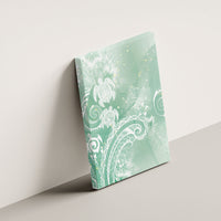 Aloha Hawaii Turtles Floral Canvas Wall Art Seafoam Marbles Glaze LT7 - Polynesian Pride