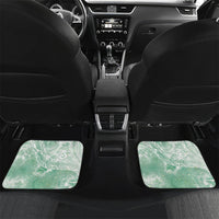 Aloha Hawaii Turtles Floral Car Mats Seafoam Marbles Glaze LT7 Set 2pcs - Back Seafoam - Polynesian Pride